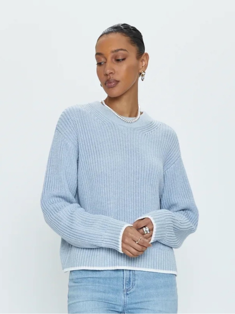 PISTOLA Ren All Day Sweater Light Blue